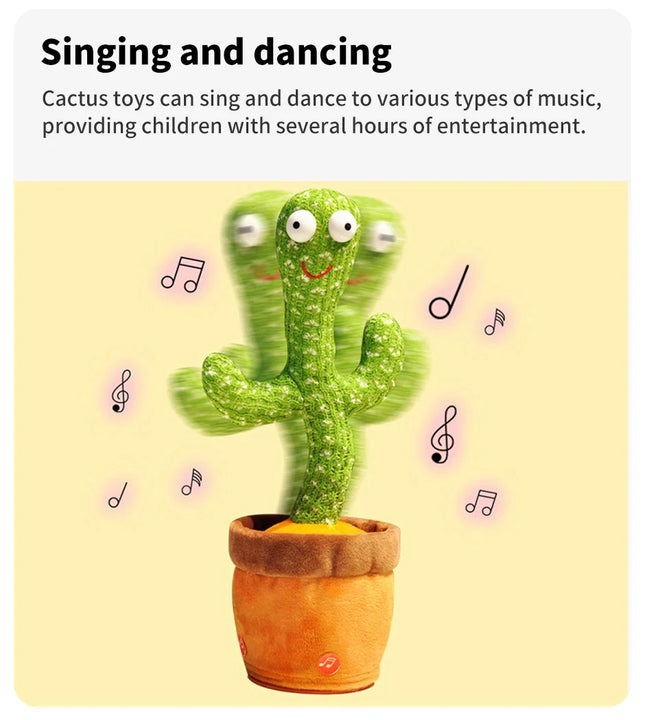 1pc Dancing Cactus Toy,Repeat Talking ,Song Speaker Wriggle Dancing Sing Talk, Plushie Stuffed ,Interaction and Decoration