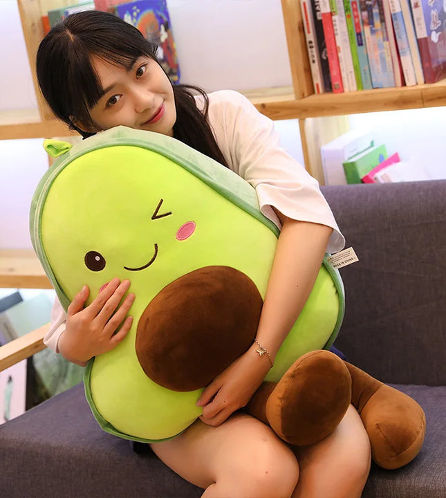 30-60cm Avocado Plush Toy Doll Children's Sleeping Pillow Large Doll Holiday Gift Kawaii Creative Fruit Rag Doll Cushion