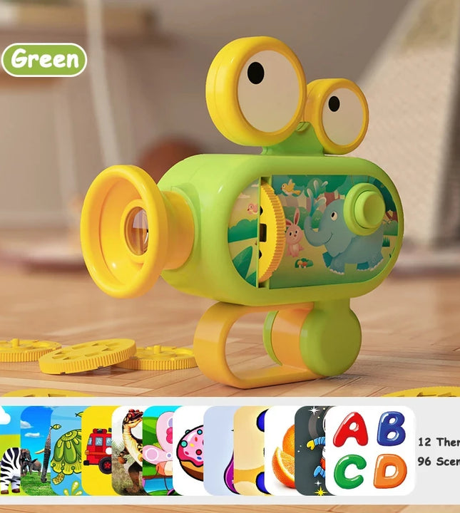 Baby Early Education Puzzle Projector Torch Toys Kids Handheld Projection Flashlight, Children's Luminous Toys,80Patterns,