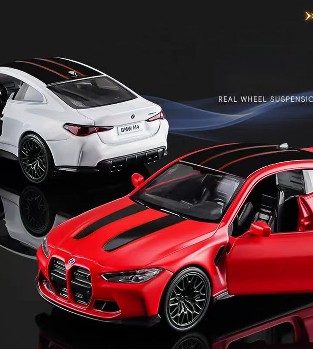 BMW M4 CSL Coupe Simulation Exquisite Diecast & Toy Vehicle Pull Back Car RMZ city 1:36 Alloy Collection Model Gift For Children