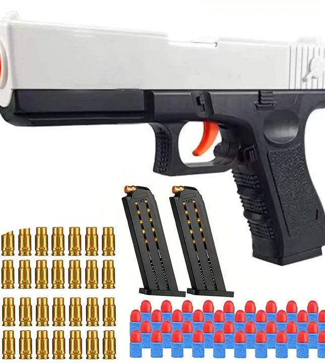 Shell Ejecting Soft Foam Bullets Toy Gun Cool Toy Pistol Outdoor Blaster Shooting Games Educational Model Gifts For Kids Boys