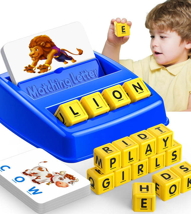 Toys for 3-8 Year Olds Boys, Spelling Games for Kids Ages 4-8 Matching