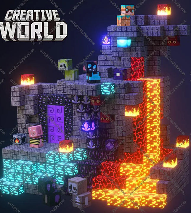 Magnetic Building Blocks Mine World Magnet Cube for Stacking Construction Set Educate Sensory Toys Kids Boys Girls Ages 3+ DIY