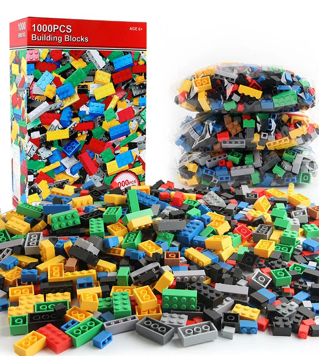300/1000 DIY creative building blocks bulk set Urban Classic building blocks Assembled birthday gift children's educational toys