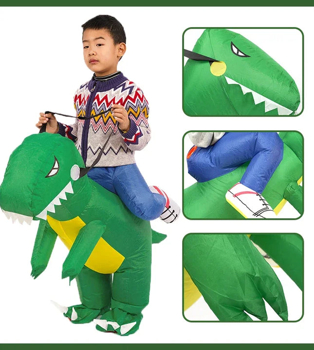 Children Adults Inflatable Dinosaurs Cosplay Costume Halloween Party Children's Day Perform Funny Cosplays Inflatable Clothing
