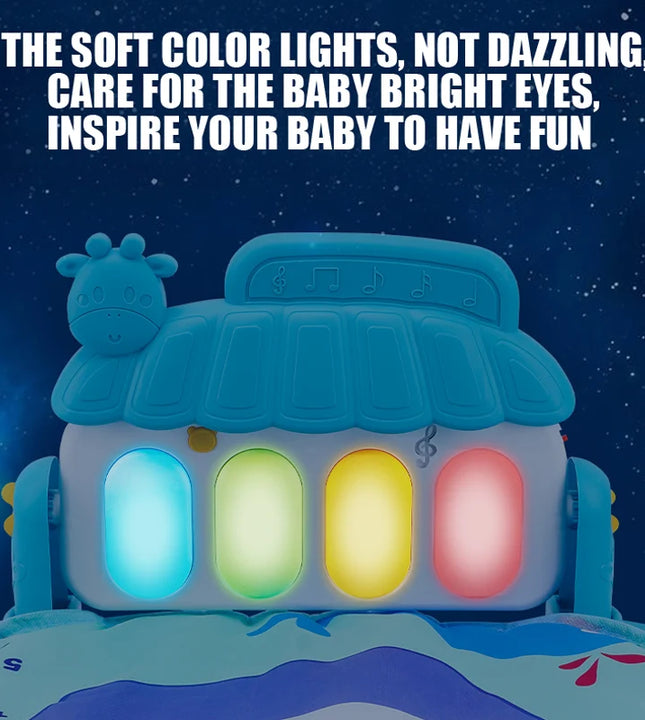 Baby Fitness Stand Music Play Gym Activity Toys Newborn Piano Crawling Blanket Pedal Game Pad Early Education 0-36 Months Gifts