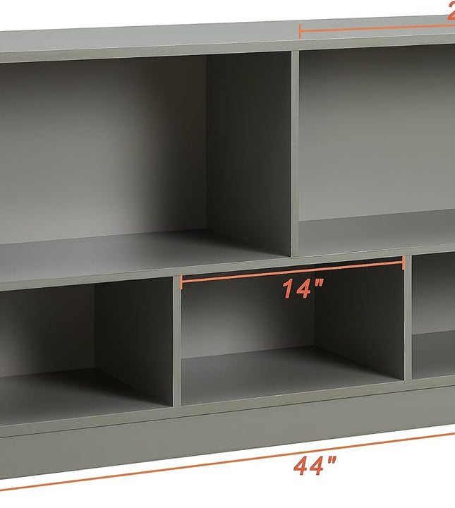 Toy Organizers and Storage, 5-Section Kids Bookshelf for Organizing