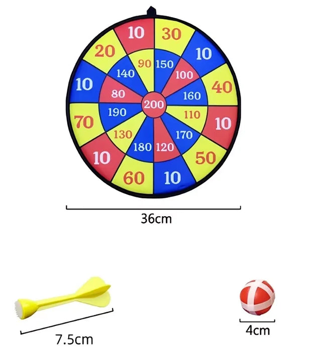 36cm Large Kids Shooting Target Toy Dart Board with Sticky Balls Indoor/Outdoor Fun Party Game Play Activity for Children