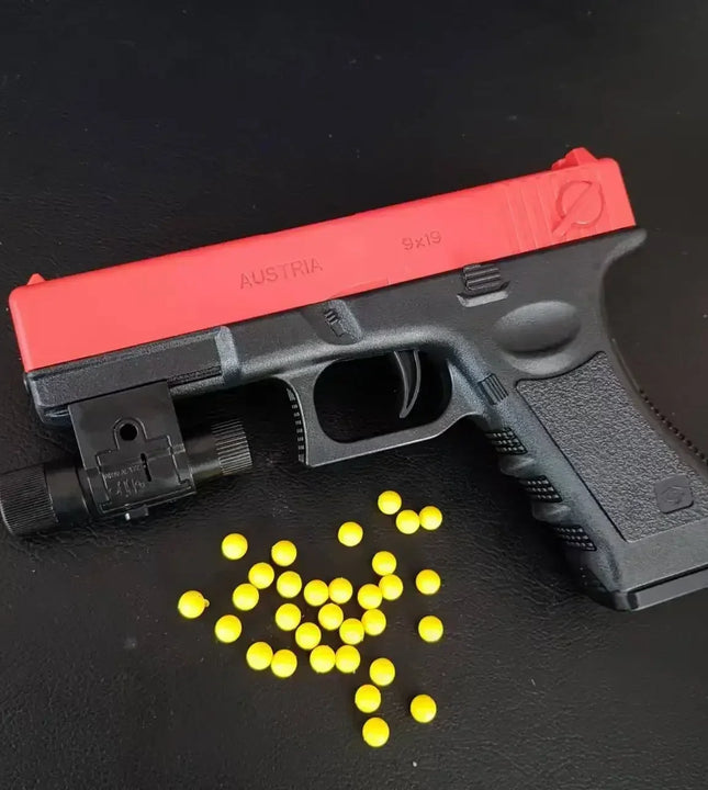 Soft Bullet Airsoft Pistol Manual G17 Toy Gun Lower Magazine With Laser Outdoor Sports CS Game Weapon For Children Adults Gift